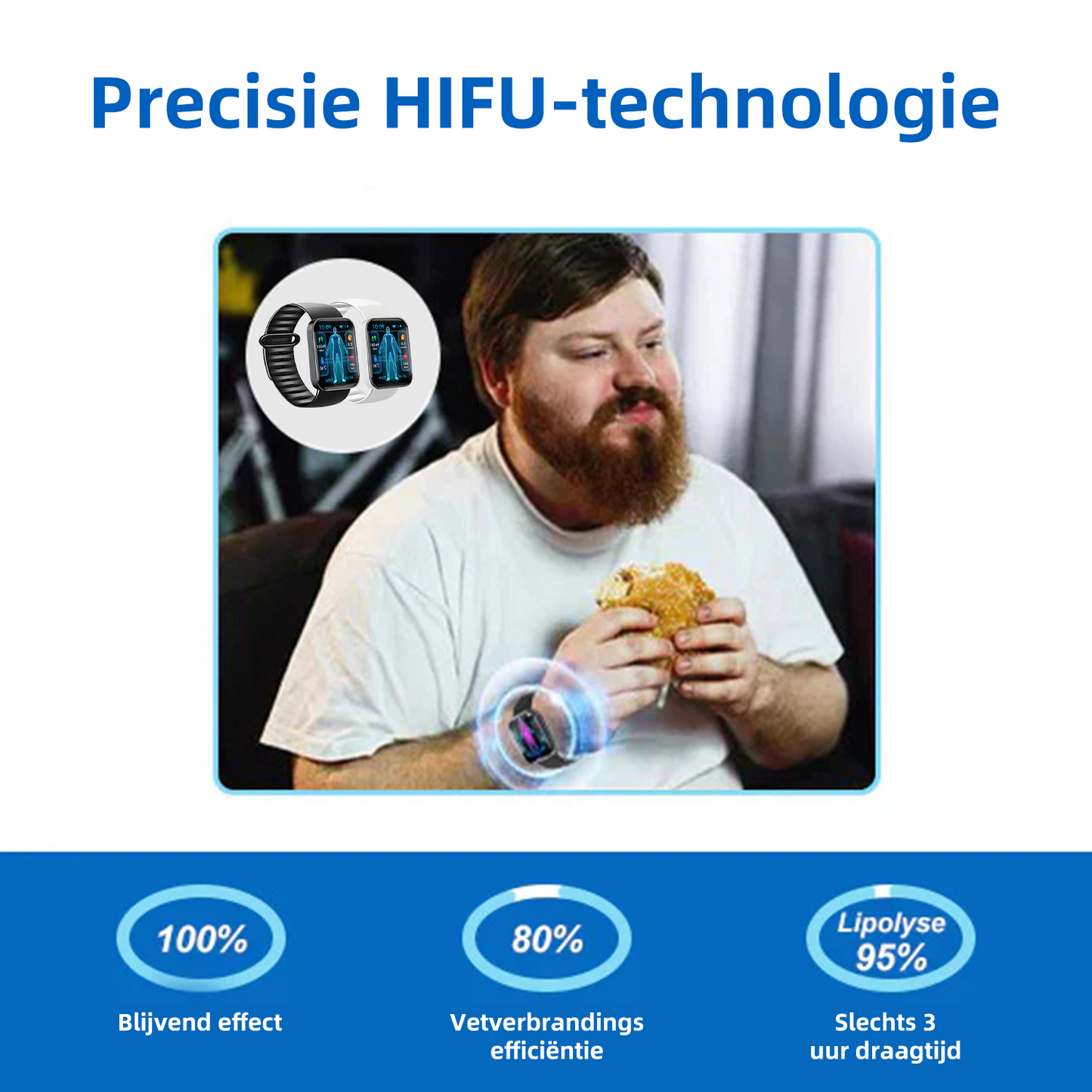 CZTICLE® Hoogfrequent Ultrasound Multifunctioneel Smartwatch🔥🔥💃(Speciaal ontworpen voor vetverbranding, bloedsuikerbalans, lymfedetox, oedeemreductie en zenuwontspanning)