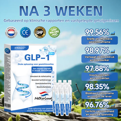 IFMAGIC® GLP-1 Orale oplossing voor gewichtsverlies✅Eén dosis per dag – resultaat zichtbaar binnen 7 dagen👩‍⚕️ Geschikt voor obesitas, hart- en vaatziekten, diabetes, slaapapneu, hoge cholesterol en hoge bloedvetten, gewrichtsproblemen, enz🌿