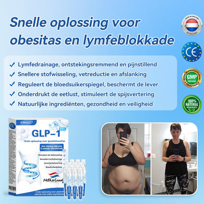 IFMAGIC® GLP-1 Orale oplossing voor gewichtsverlies✅Eén dosis per dag – resultaat zichtbaar binnen 7 dagen👩‍⚕️ Geschikt voor obesitas, hart- en vaatziekten, diabetes, slaapapneu, hoge cholesterol en hoge bloedvetten, gewrichtsproblemen, enz🌿