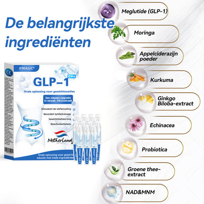 IFMAGIC® GLP-1 Orale oplossing voor gewichtsverlies✅Eén dosis per dag – resultaat zichtbaar binnen 7 dagen👩‍⚕️ Geschikt voor obesitas, hart- en vaatziekten, diabetes, slaapapneu, hoge cholesterol en hoge bloedvetten, gewrichtsproblemen, enz🌿