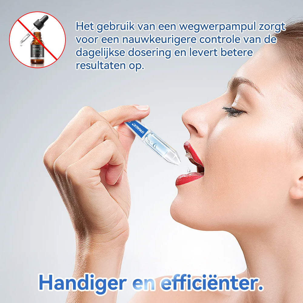 IFMAGIC® GLP-1 Orale oplossing voor gewichtsverlies✅Eén dosis per dag – resultaat zichtbaar binnen 7 dagen👩‍⚕️ Geschikt voor obesitas, hart- en vaatziekten, diabetes, slaapapneu, hoge cholesterol en hoge bloedvetten, gewrichtsproblemen, enz🌿